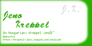 jeno kreppel business card